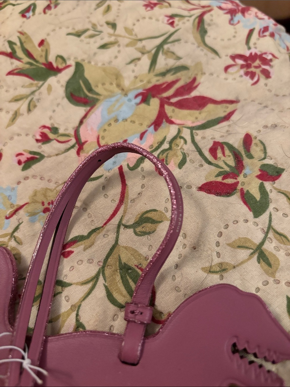 Coach Rexy Pink Dinosaur Leather Luggage Tag/bag charm - Picture 6 of 6